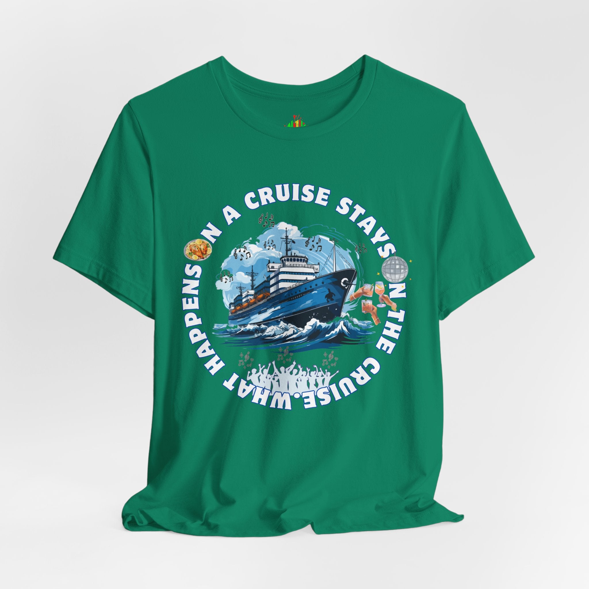 Fun Cruise Vibes Unisex Tee - "What Happens on a Cruise Stays on a Cruise"